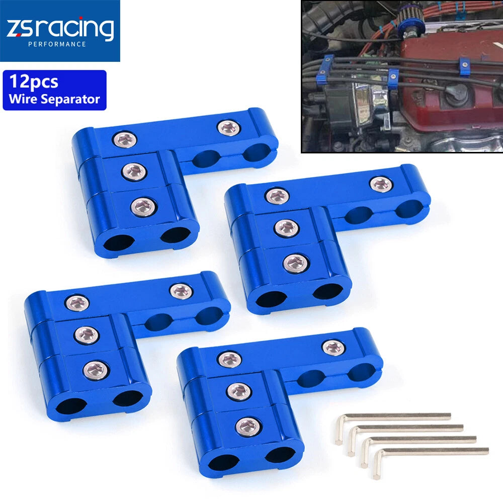 12PCS Spark Plug Wire Separator for Universal Fit (8/9/10mm)