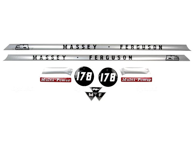 Bonnet Decal Set for Massey Ferguson 178