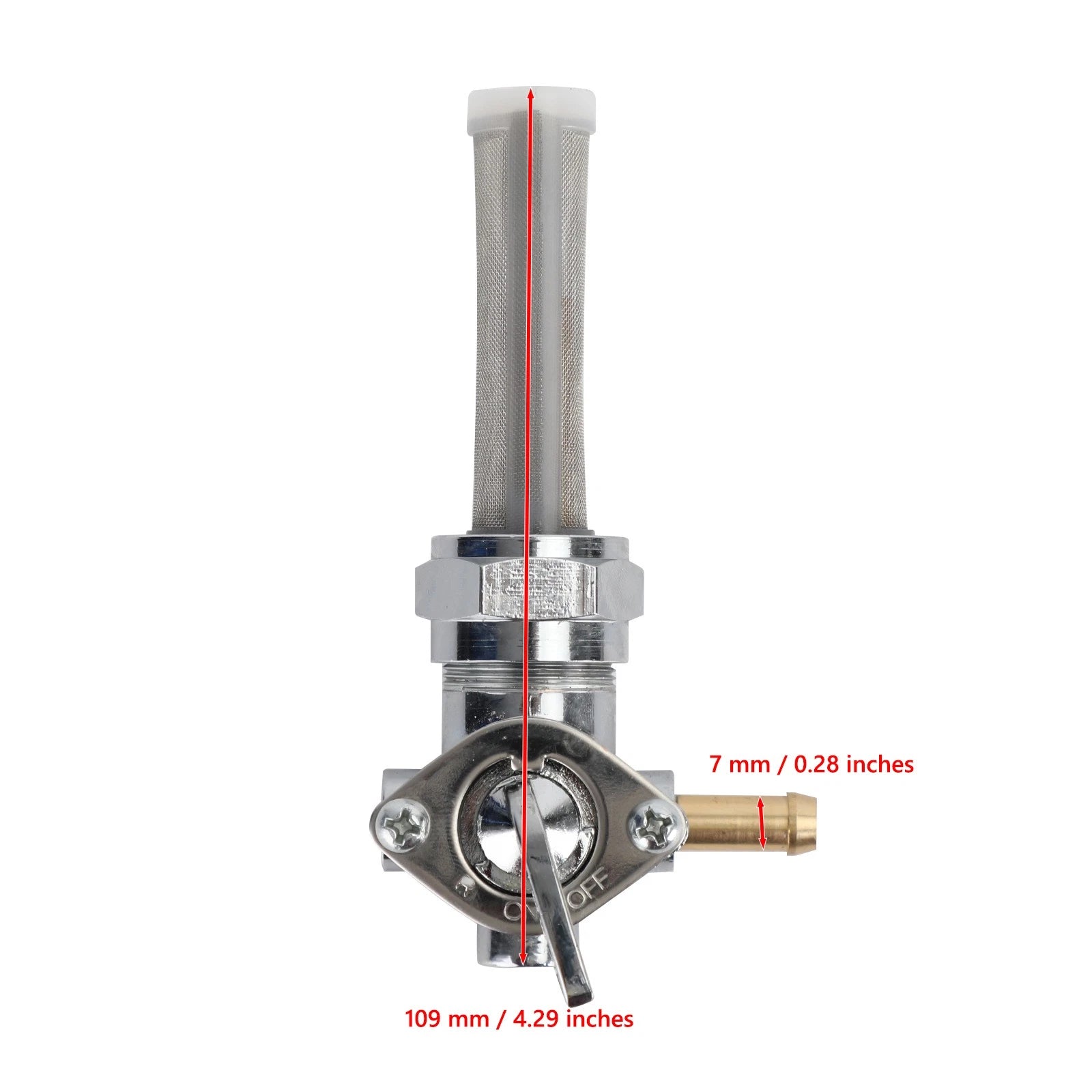 Petcock Fuel Valve Right Spigot 22mm for Harley Softail Electra Glide Road King (–)