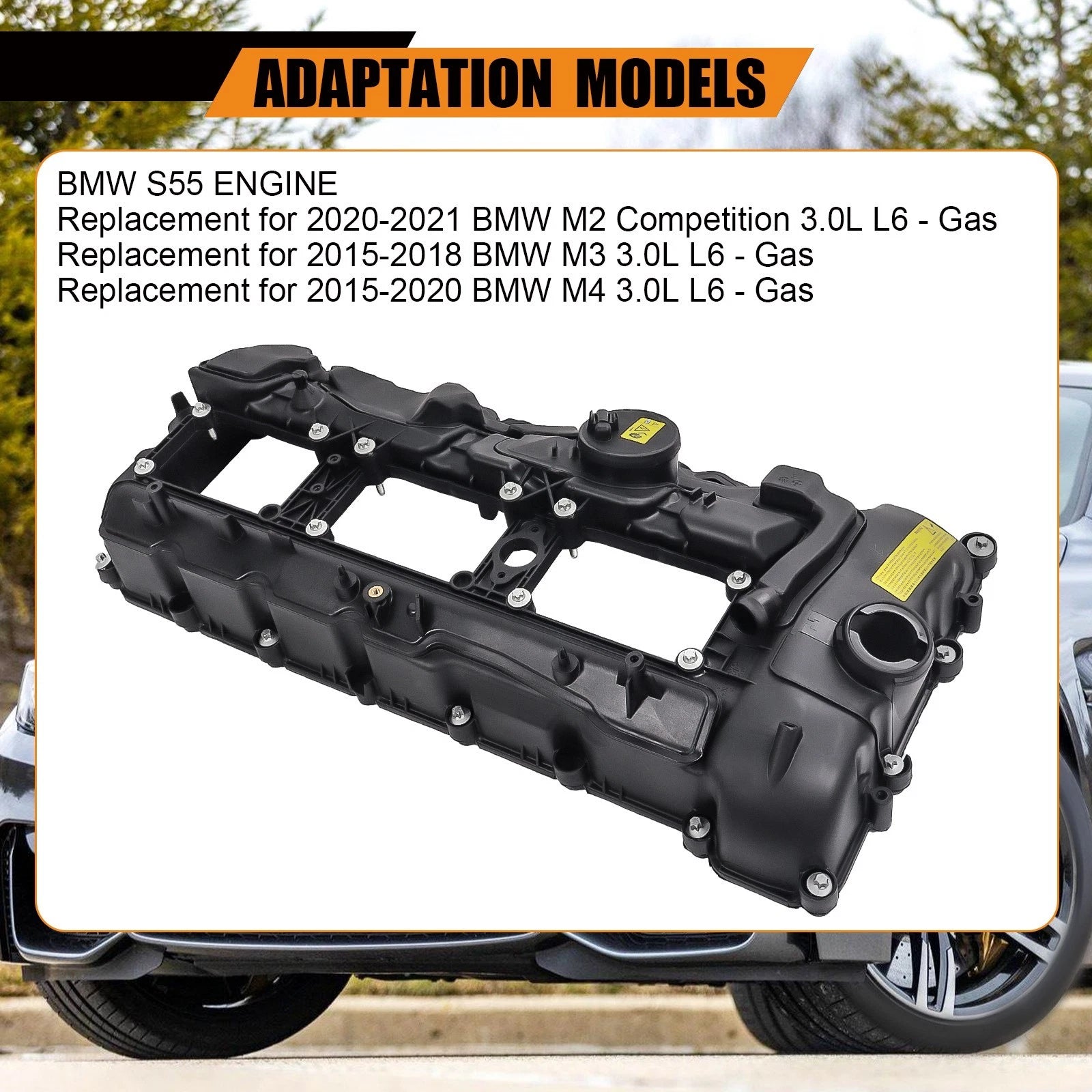 Engine Valve Cover for BMW F80 M3 F82/F83 M4 F87 M2 (2015–2020)