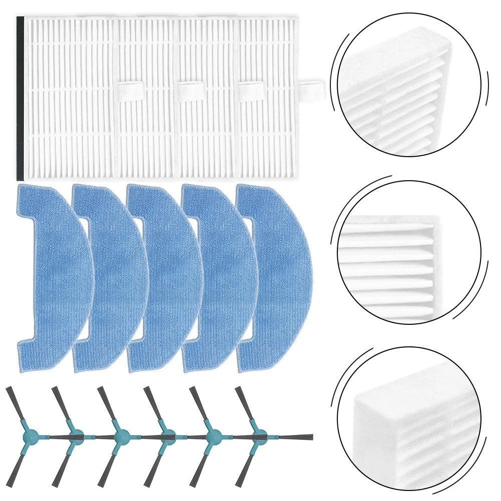 Mop Cloths & Side Brushes Filters for Mamibot EXVAC700 (2018–2023)