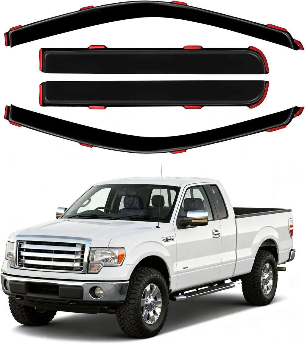 In-Channel Window Vent Visors for Ford F-150 Super Crew (2009–2014)
