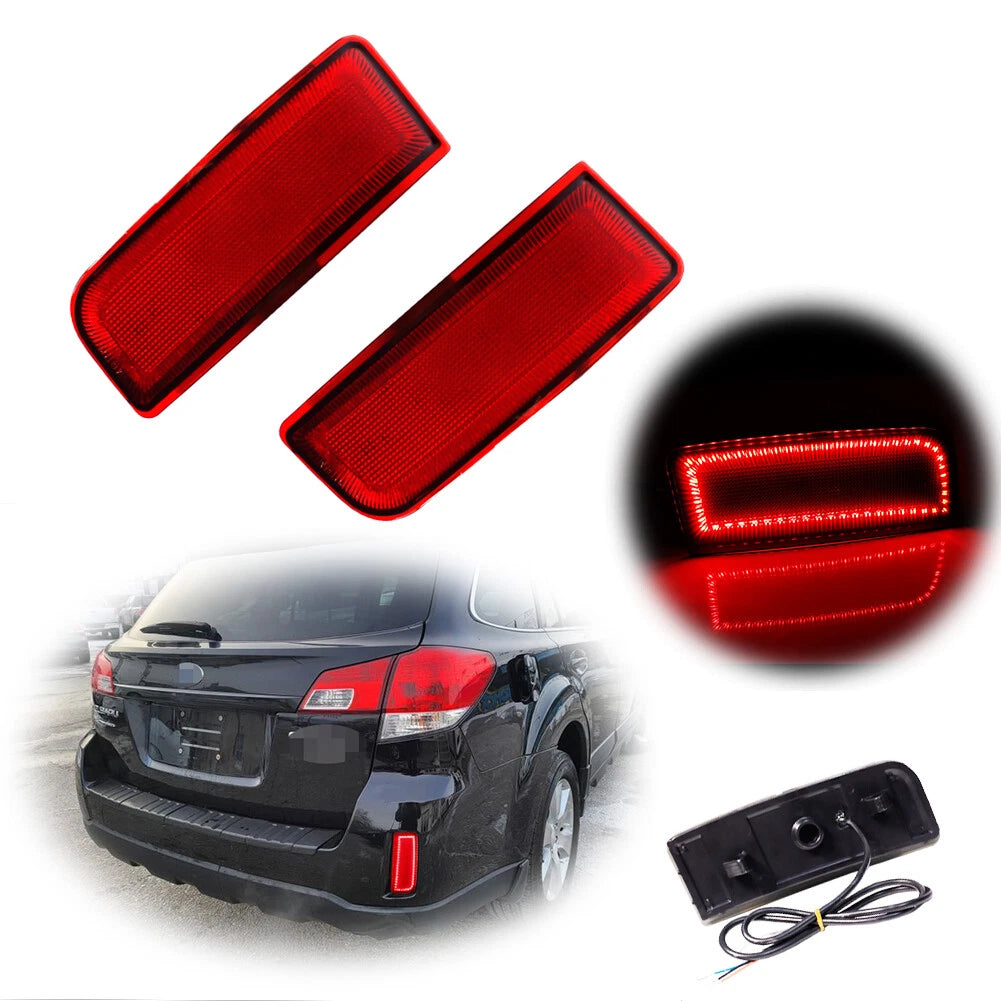 Set of 2 LED Rear Bumper Reflectors for Subaru Outback (2010–2014)