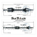 Set of 2 Front CV Axle Shafts for Toyota Camry Highlander Lexus RX350 (2007–2019)