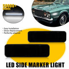 2PC Clear Lens White LED Front Side Marker Light for Dodge D100 D150 D250 (H)