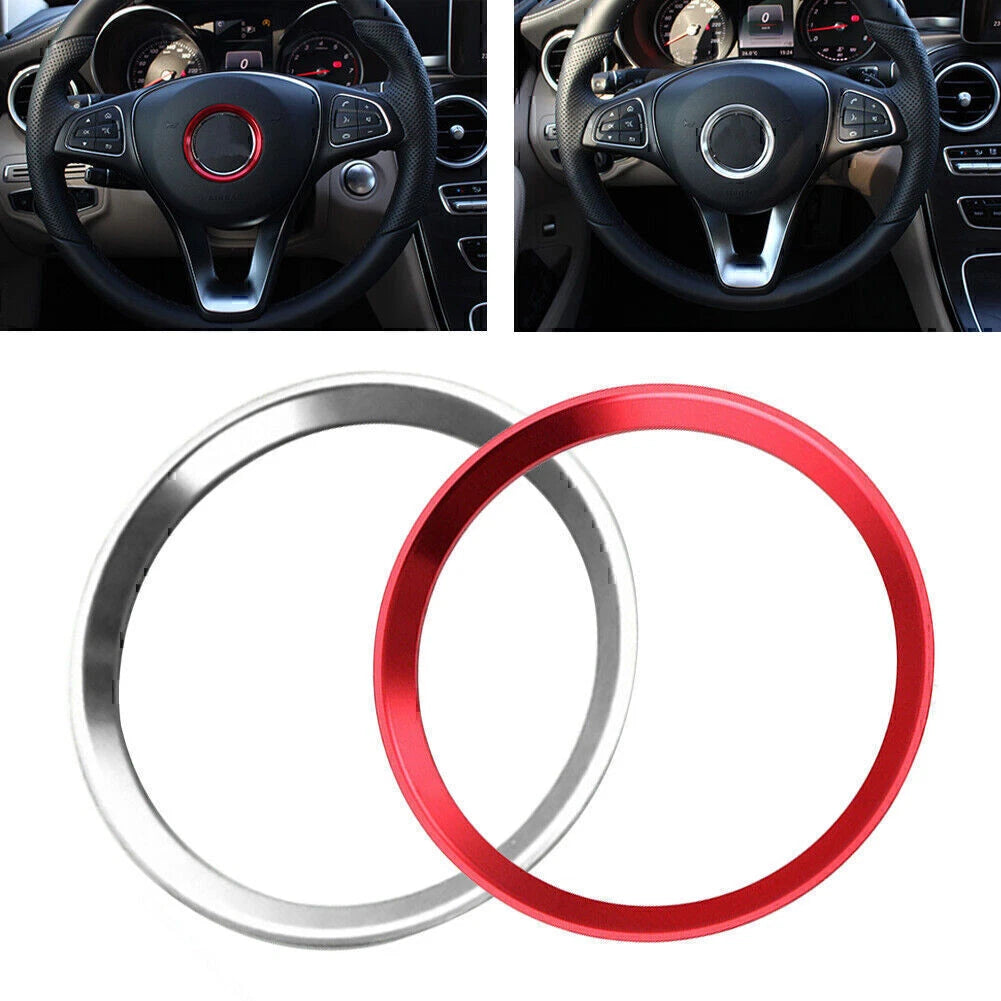 Steering Wheel Center Decor Ring Trim for Mercedes Benz C E CLA GLA GLC (2014–2023)