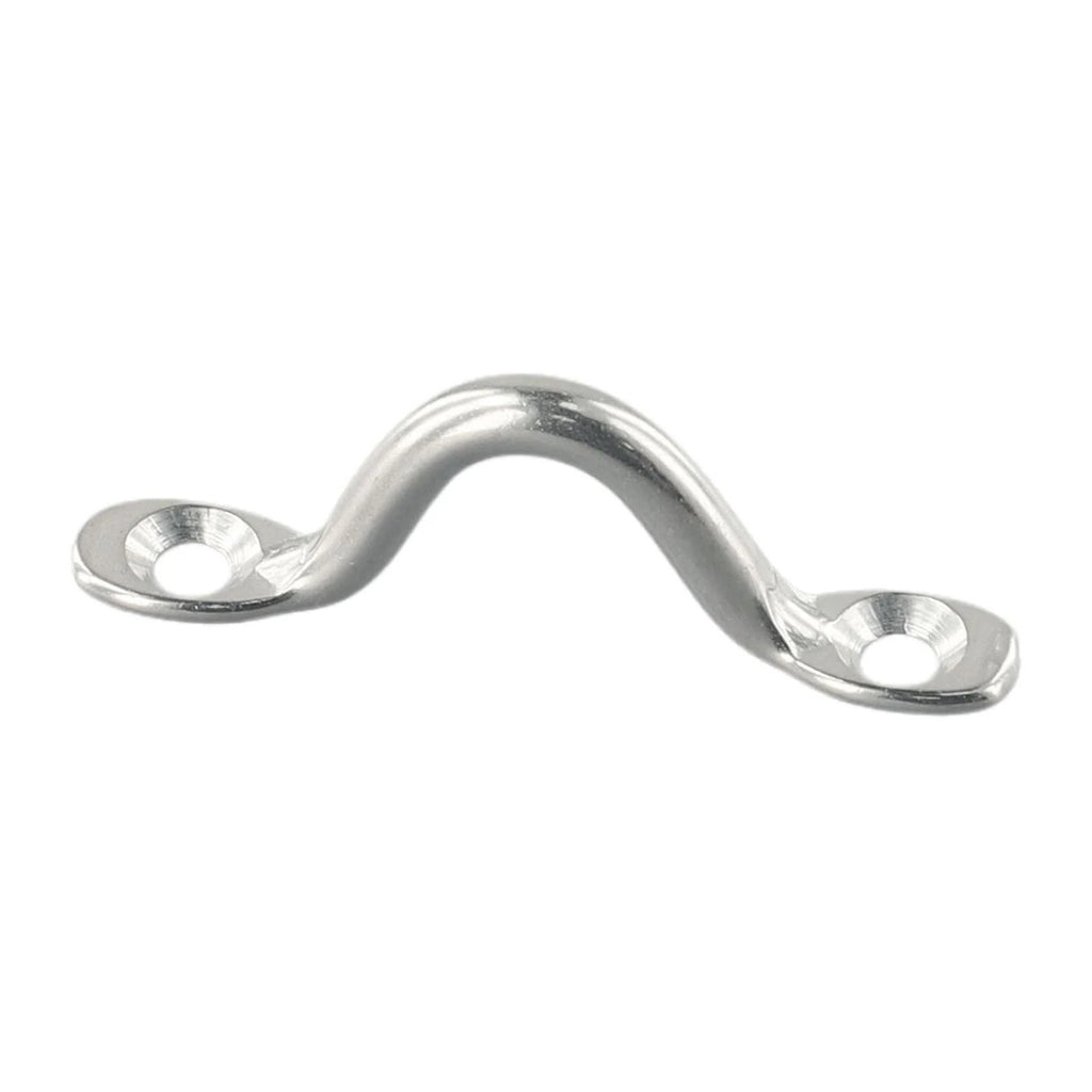 Set of 4 Wire Eye Straps for Boat Marine Fender Hook Saddle Silver