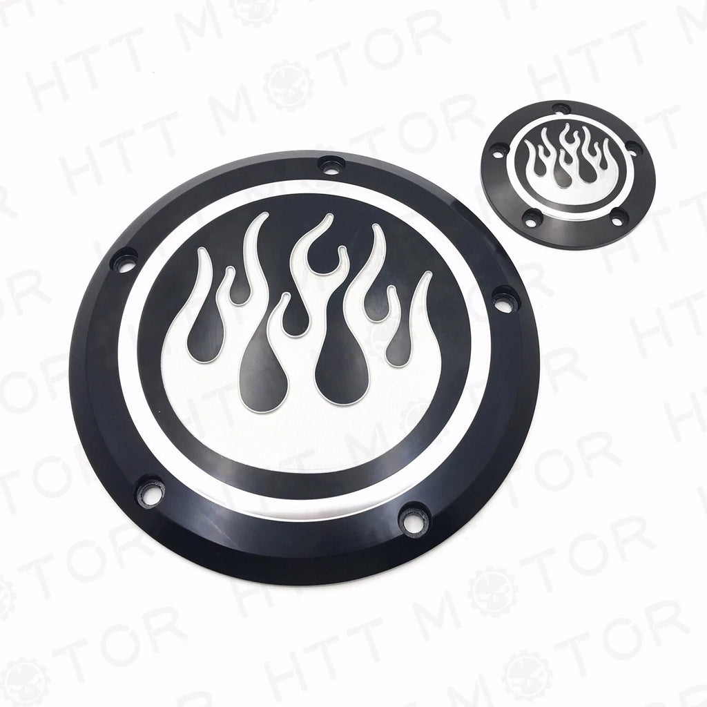 Flame Derby & Timer Cover for Harley Dyna Sportster XL 883 1200 (2004–2023)