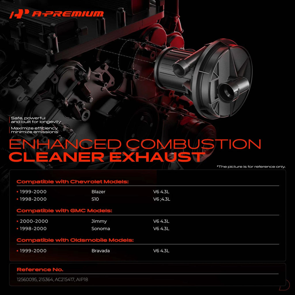 Secondary Air Injection Pump for Chevy S10 Blazer GMC 4.3L (1994–2005)