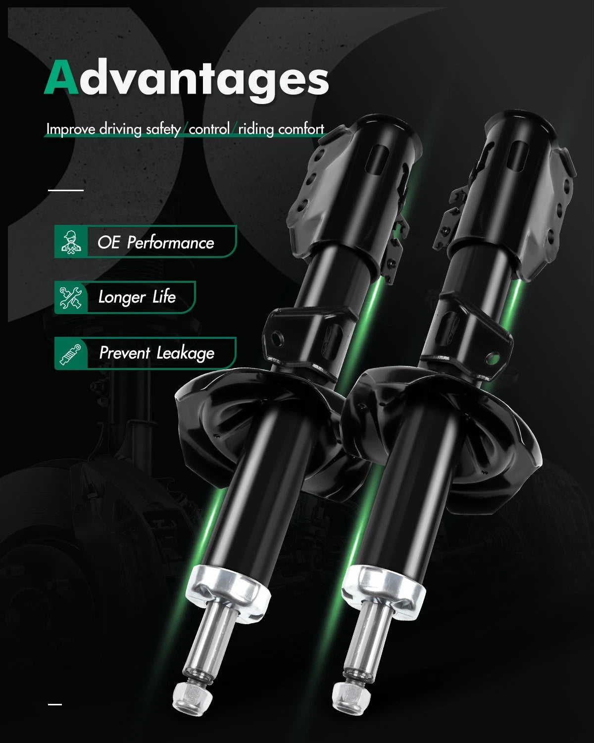 Set of 2 Front Shocks Struts for Mazda MPV (2001–2006) 3.0L V6