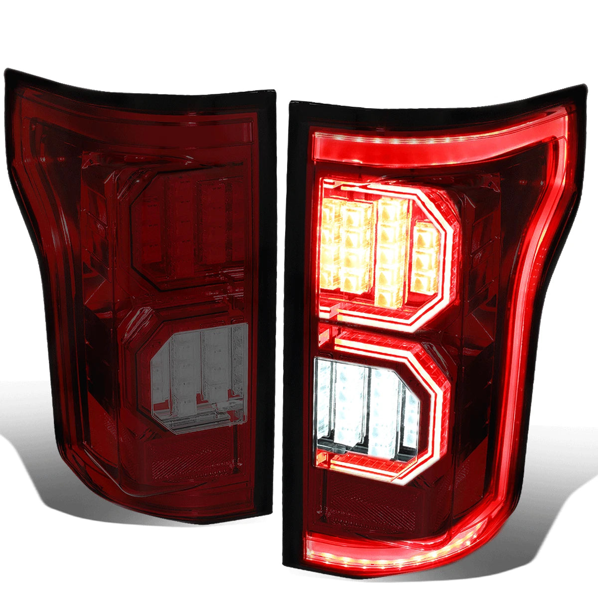 3D LED Tail Brake Light Reverse Lamps for Ford F150 (2015–2017)