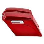 5" Red Stretched Hard Saddlebags for Harley Touring Street Glide (1993–2013)