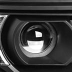 Projector Headlight Lamps for GMC Sierra (2014–2018) Black Housing Clear Corner