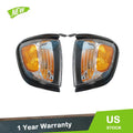 Set of 2 Corner Lights for Toyota Tacoma (2001–2004) with Chrome Trim