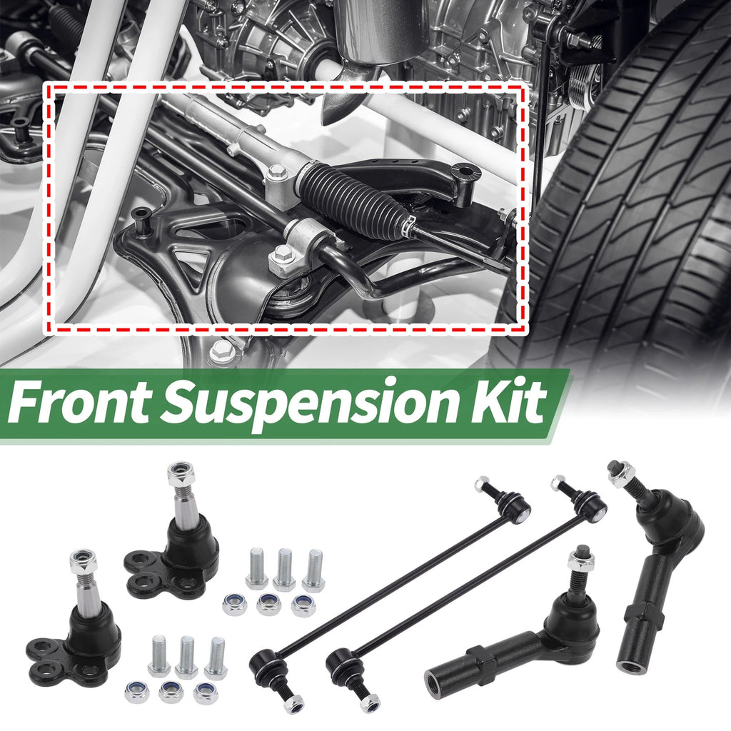 6X Front Suspension Kit Tie Rod Ends Sway Bar Link Ball Joint for GMC Acadia (2007–2016)