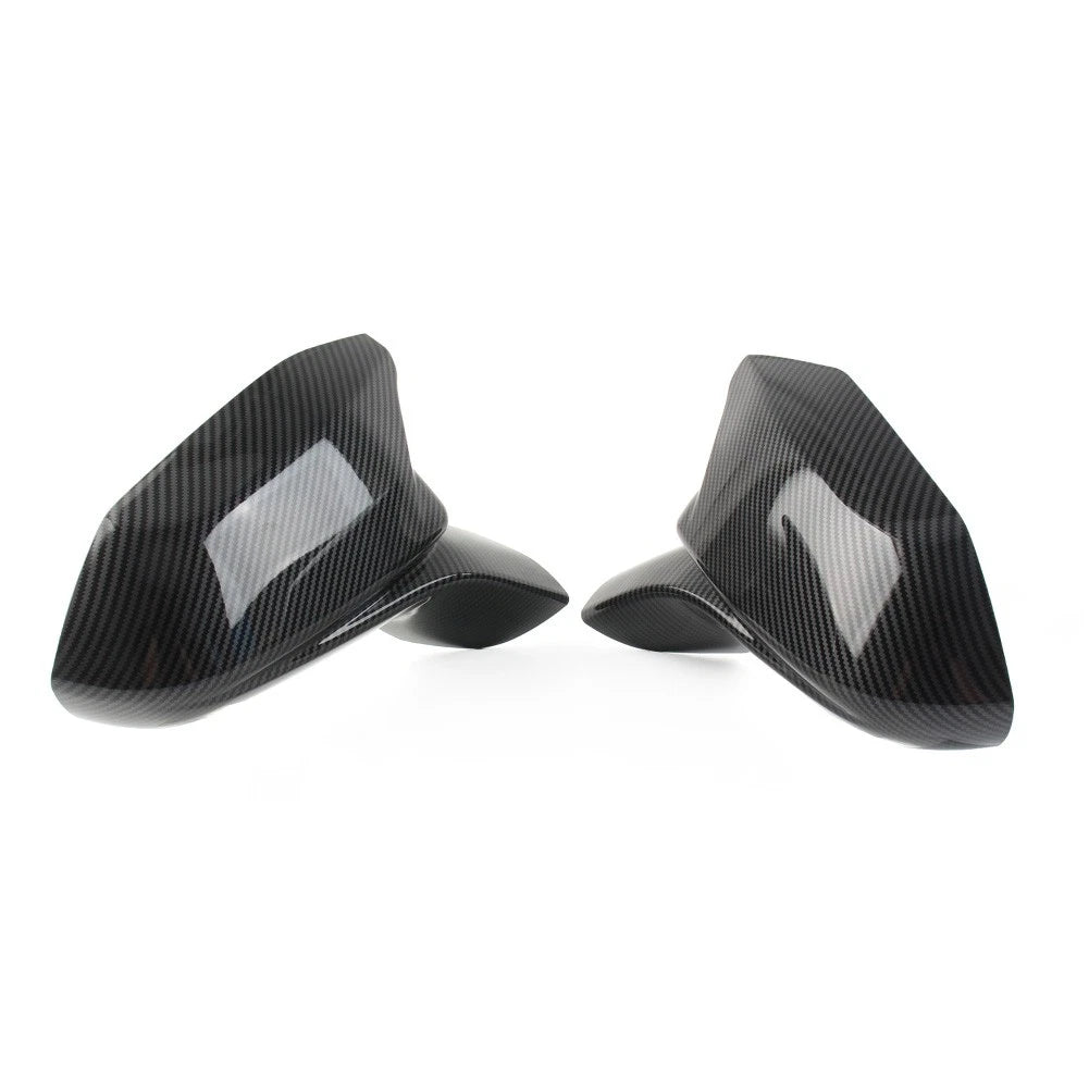 Rear View Mirror Cover Overlay for Chevrolet Camaro (2016–2021) Carbon Fiber Black