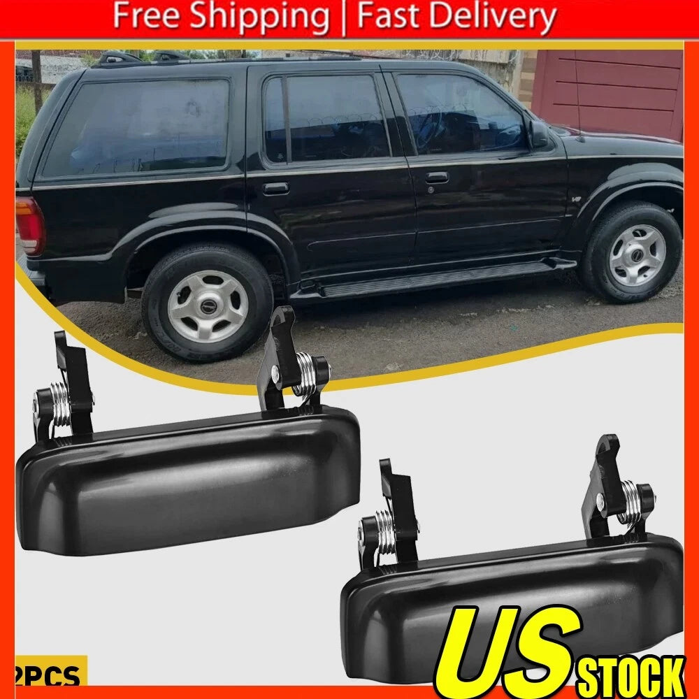 Set of 2 Door Handles for Ford Explorer (1998–2001) Front Outer Primed