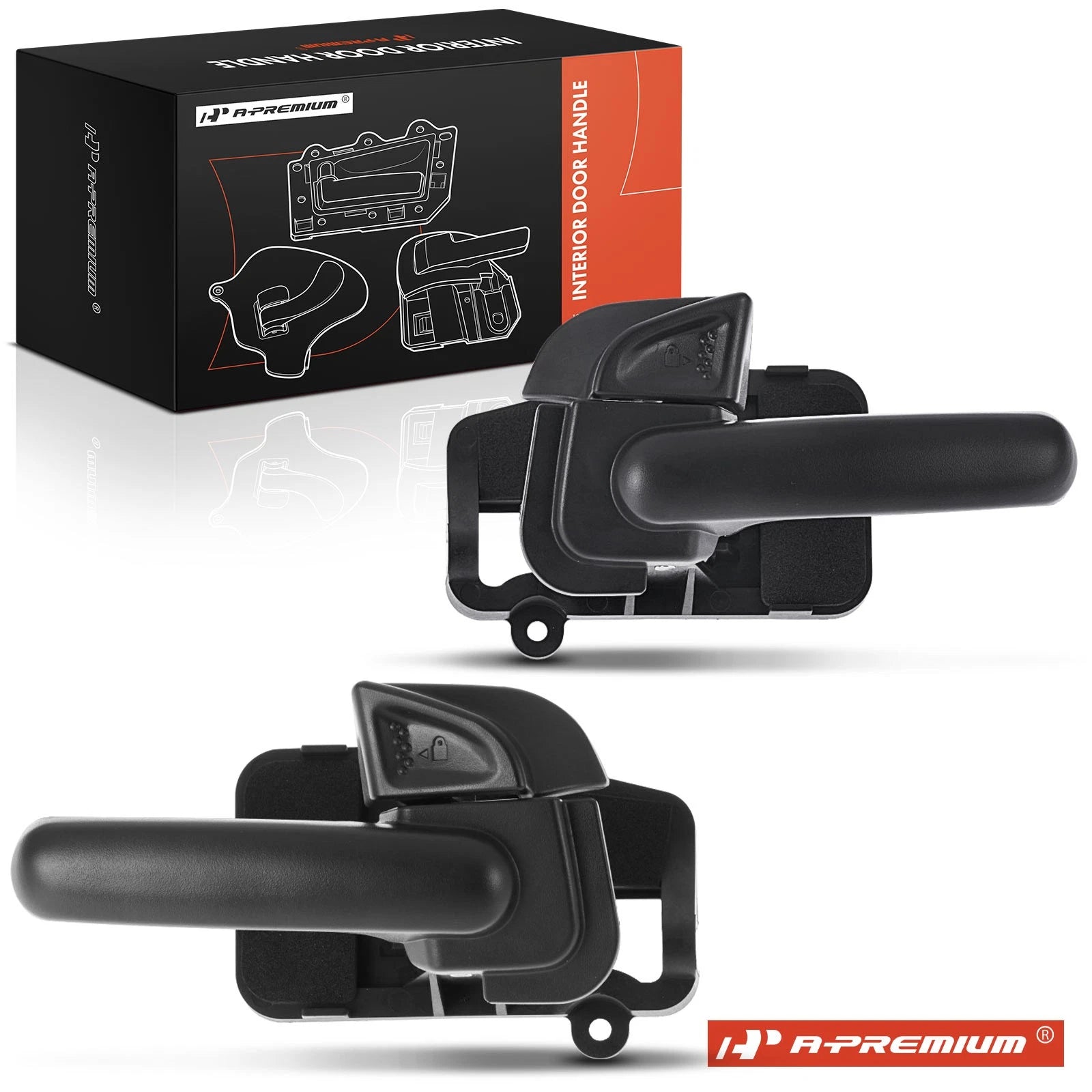 2X Front Black Interior Door Handle for Ford Explorer (2002–2005)