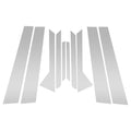 10pcs Door Pillar Window Trim for Ford Fiesta (2011–2015) Silver Tone