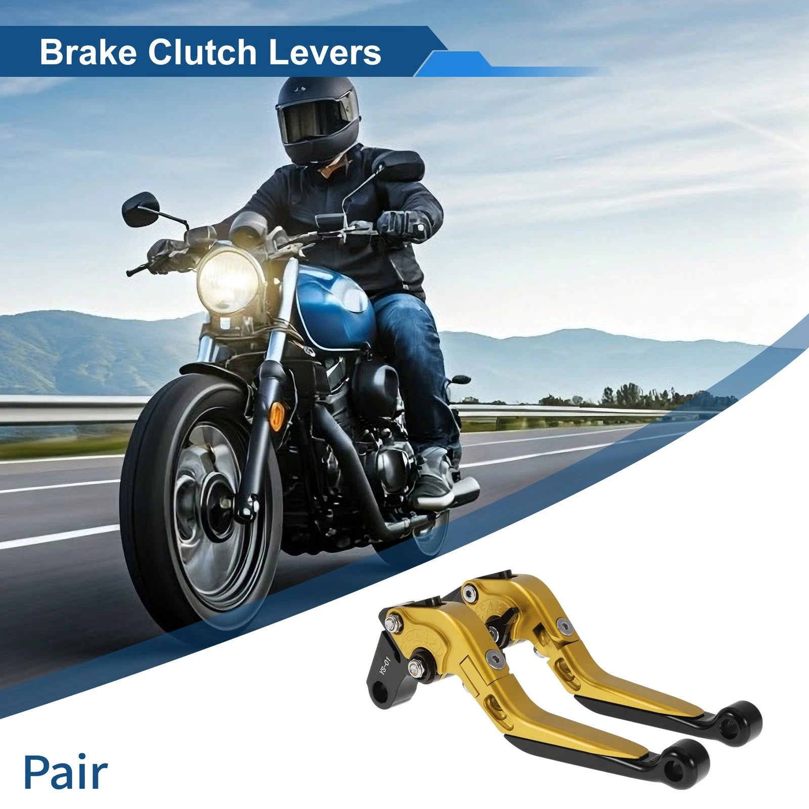 Adjustable Brake Clutch Levers for Honda X11 (2000–2007) - Gold Tone Black