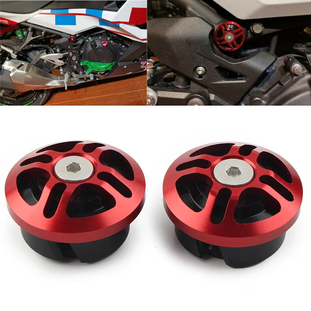 Red Frame Hole Cover Plug Cap for KAWASAKI Ninja 250 400 Z400 (2018-2020)