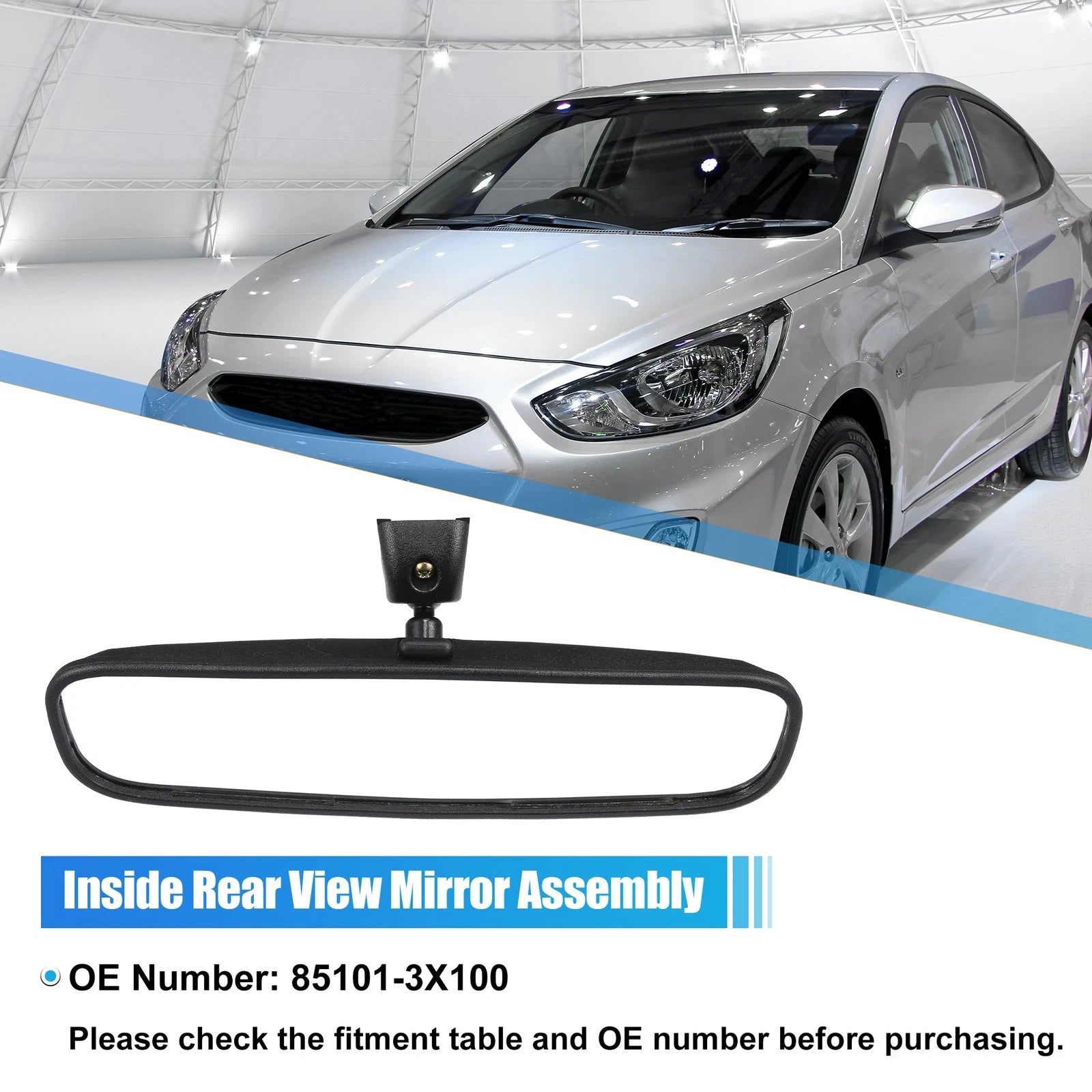 Rear View Mirror Assembly 85101-3X100 for Hyundai Elantra Tucson (2011–2018)