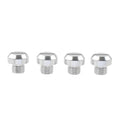 4PCS M10 Motorcycle Mirror Hole Blanking Plugs Screws Caps Silver