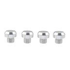 4PCS M10 Motorcycle Mirror Hole Blanking Plugs Screws Caps Silver