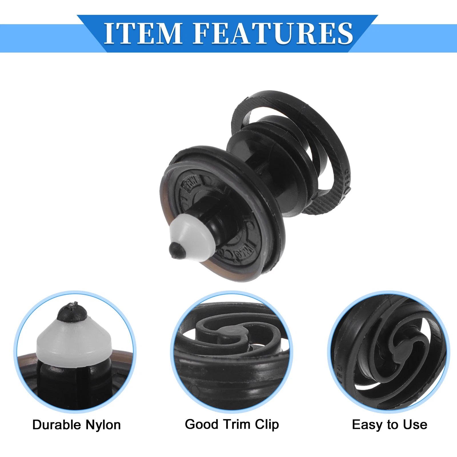 30 Pcs Door Panel Trim Retainer Clips for Audi A5 Quattro (2008–2023) Nylon Black