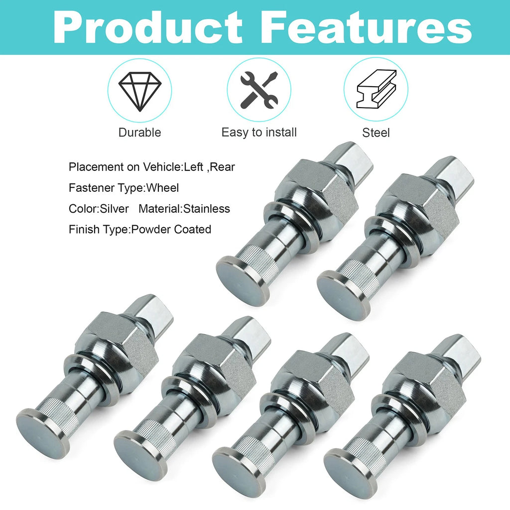6PCS Wheel Nuts & Stud Kit for Isuzu NPR NPR-HD NQR NRR Reach