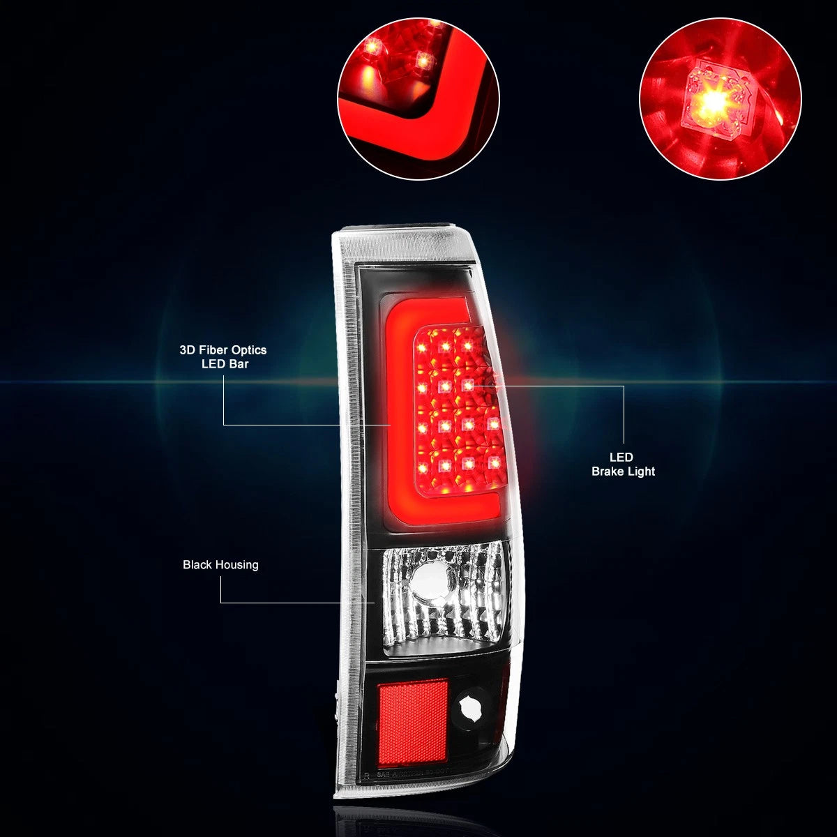 3D LED Bar Tail Light for Chevy Silverado (2003–2007)