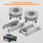 3" Front 2" Rear Lift Kit for GMC Canyon, Chevy Colorado (2015-2022)