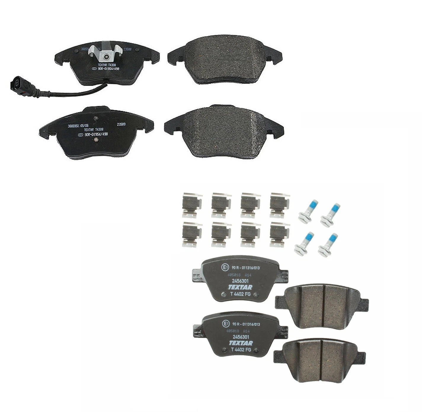 Set of 4 Textar Brake Pads for Audi A3, VW Eos, GTI, Jetta, Golf, Passat, Beetle