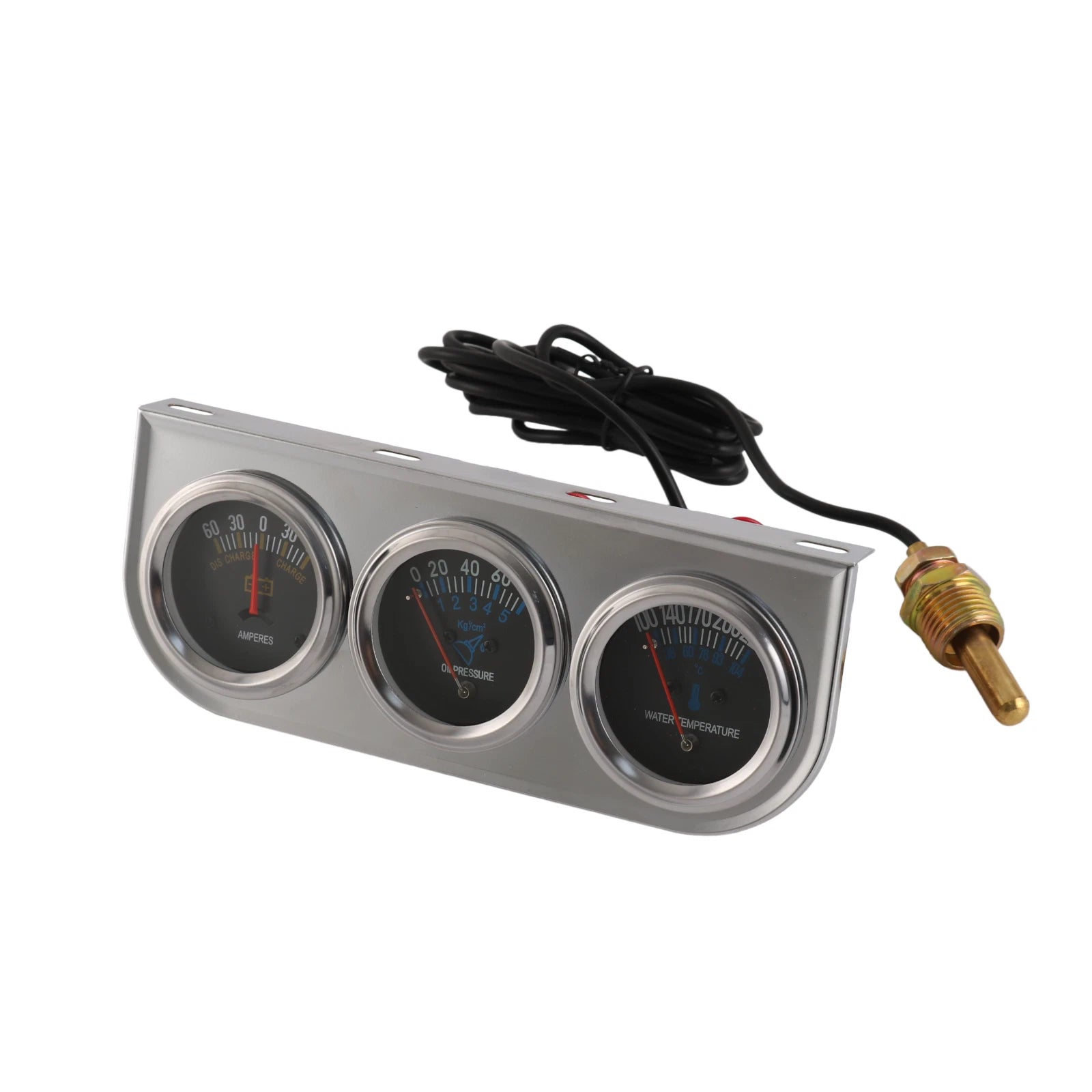 Set of 3 Chrome Gauges for Universal Vehicles (52mm)