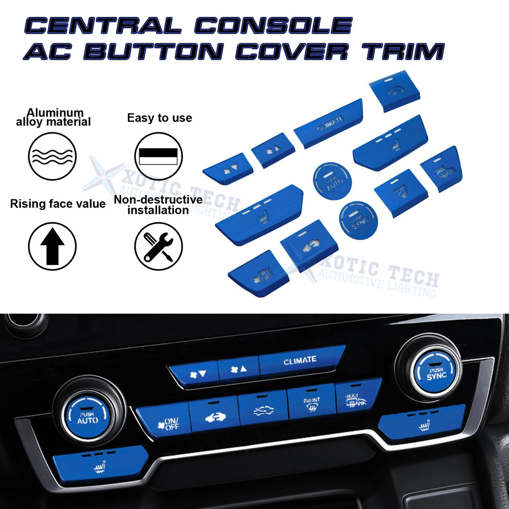Aluminum Center Dashboard Switch Cover for Honda CR-V (2017-2022)