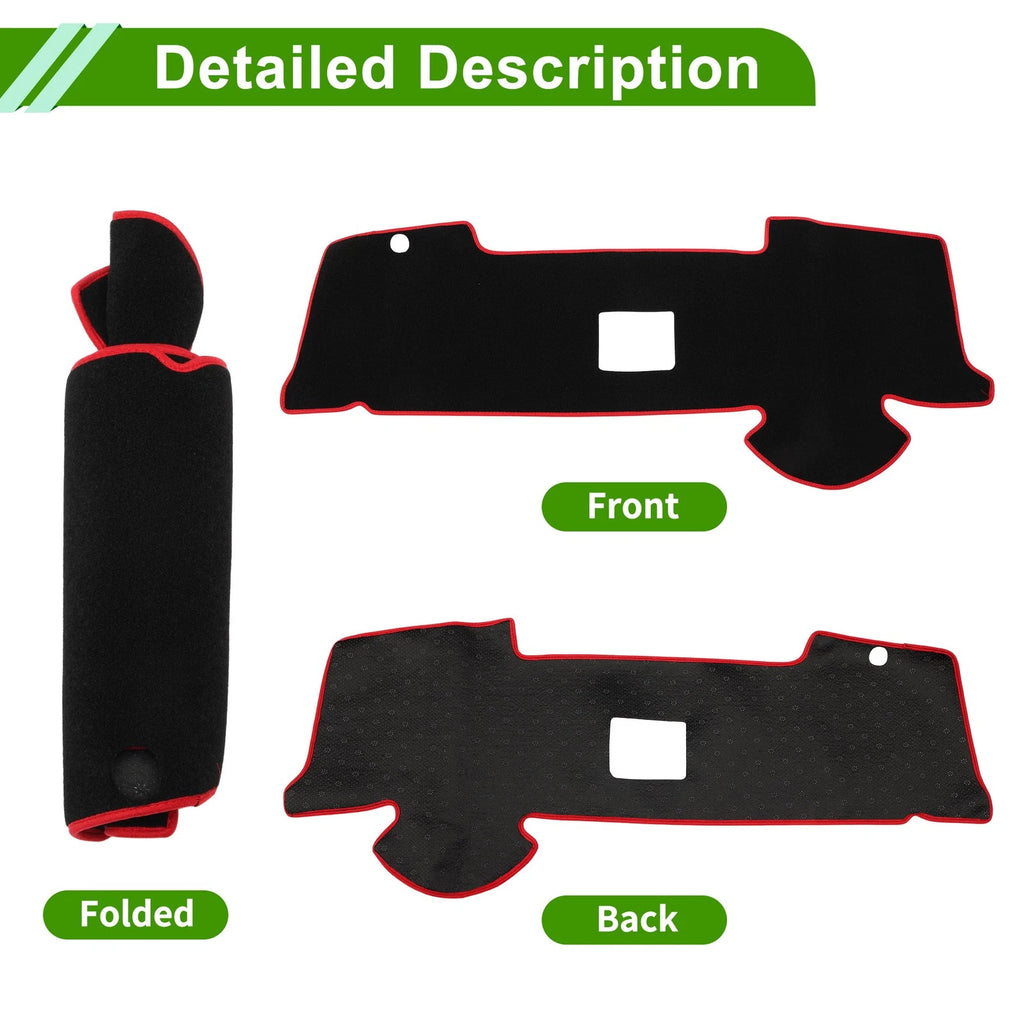 Dashboard Cover for Toyota Aqua MXPK10/MXPK11 (2012–2020) Black Red
