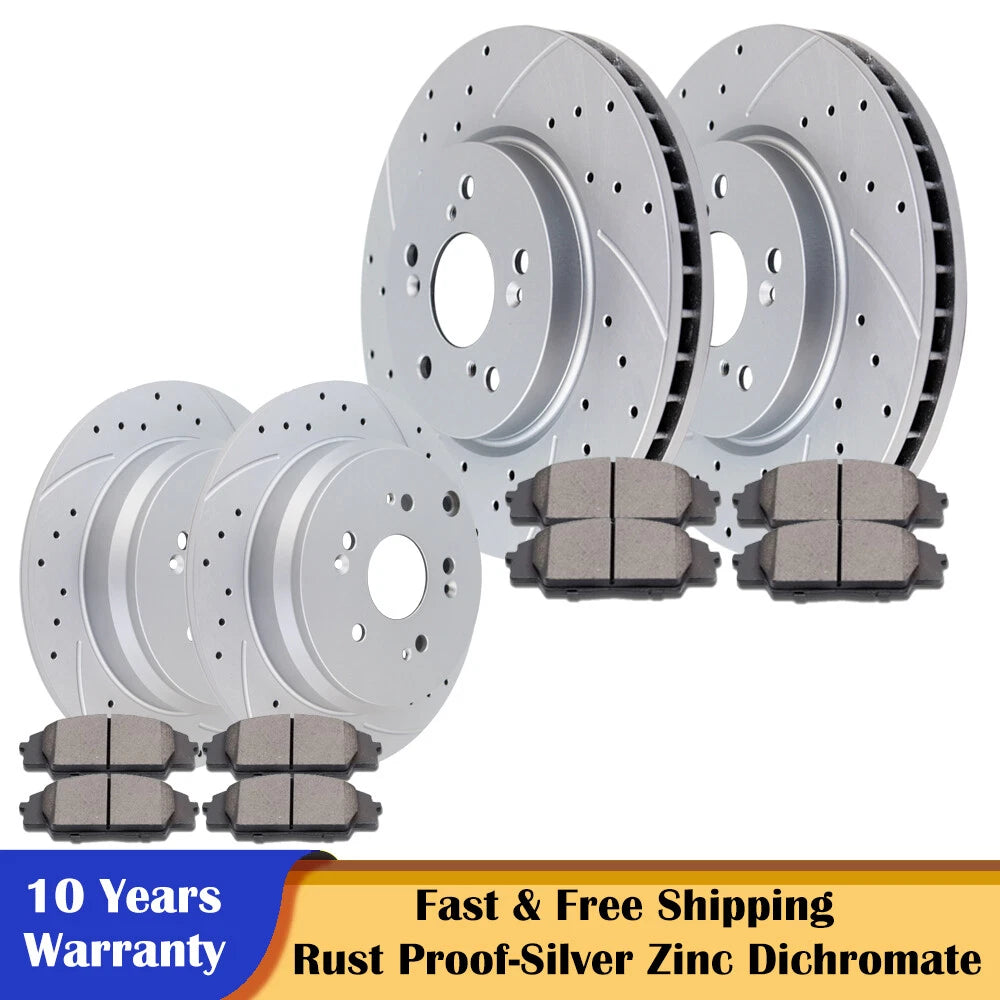 Brake Disc Rotors and Ceramic Pads Kit for Honda CR-V (2007–2016)