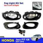Fog Lights Driving Lamp Complete Set w Wire Fits Honda Jazz GE Minor 2011-13