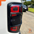 Black Red Headlight Tail Lamp Cover Trim for Ford Ranger Raptor (2022-2025)