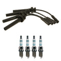 Denso 7mm Wire Set & 4 Iridium Power Spark Plugs Kit for Chrysler Dodge L4
