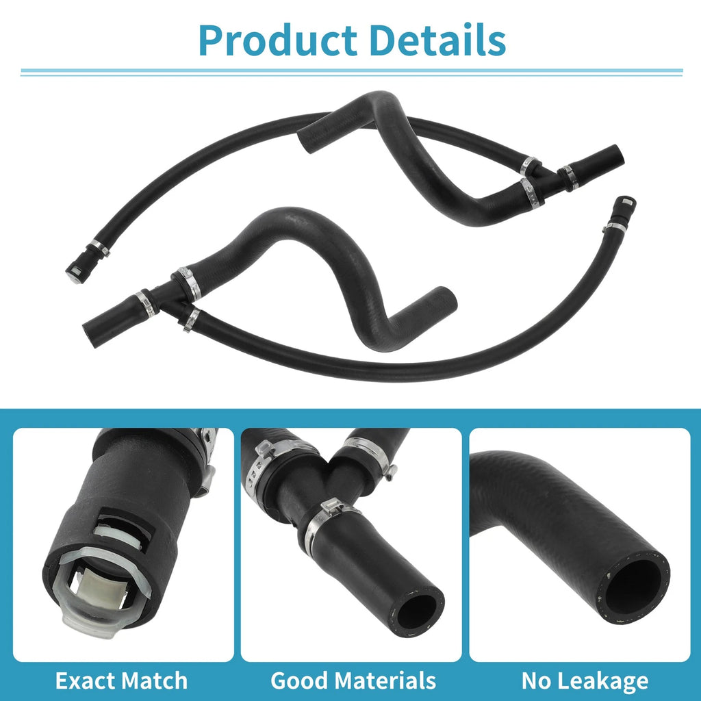 2pcs Heater Inlet & Lower Radiator Outlet Hose for Chevrolet Avalanche (2007–2009)