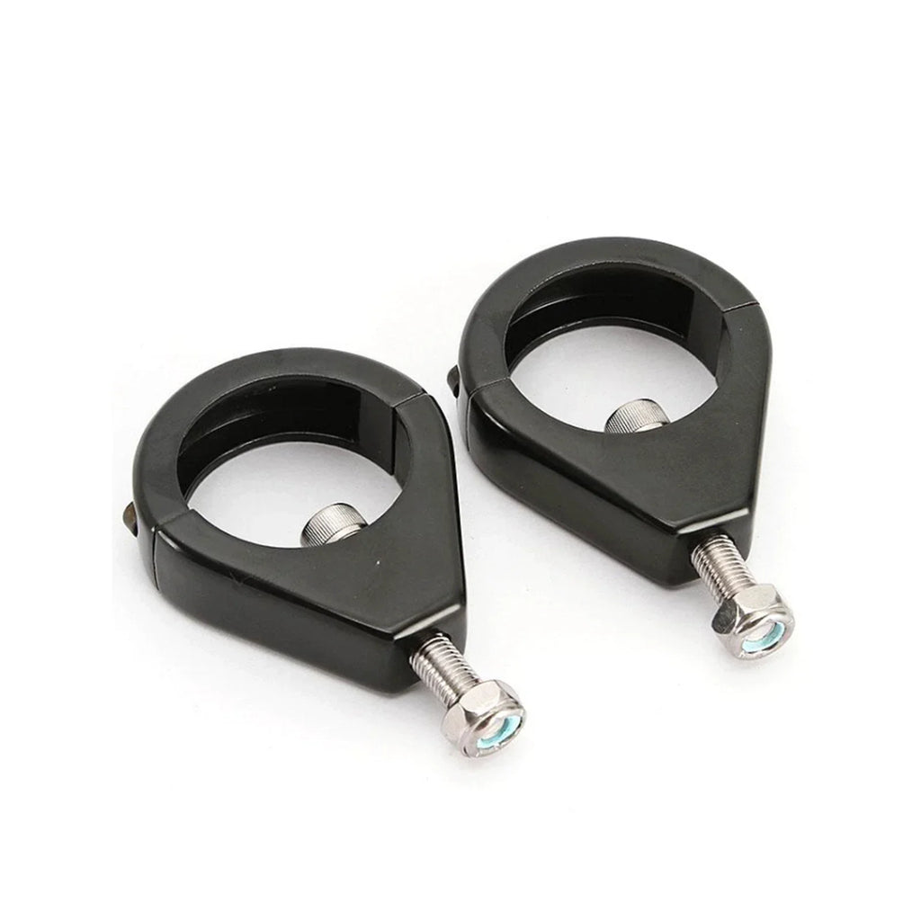 39mm Black Fork Mount Turn Signal Relocation Brackets for Harley Davidson