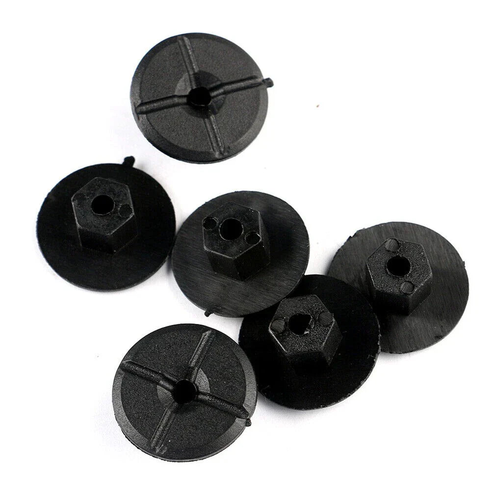 Pack of 10 Black Liner Plastic Nuts for Mercedes W201 (1982–1993)