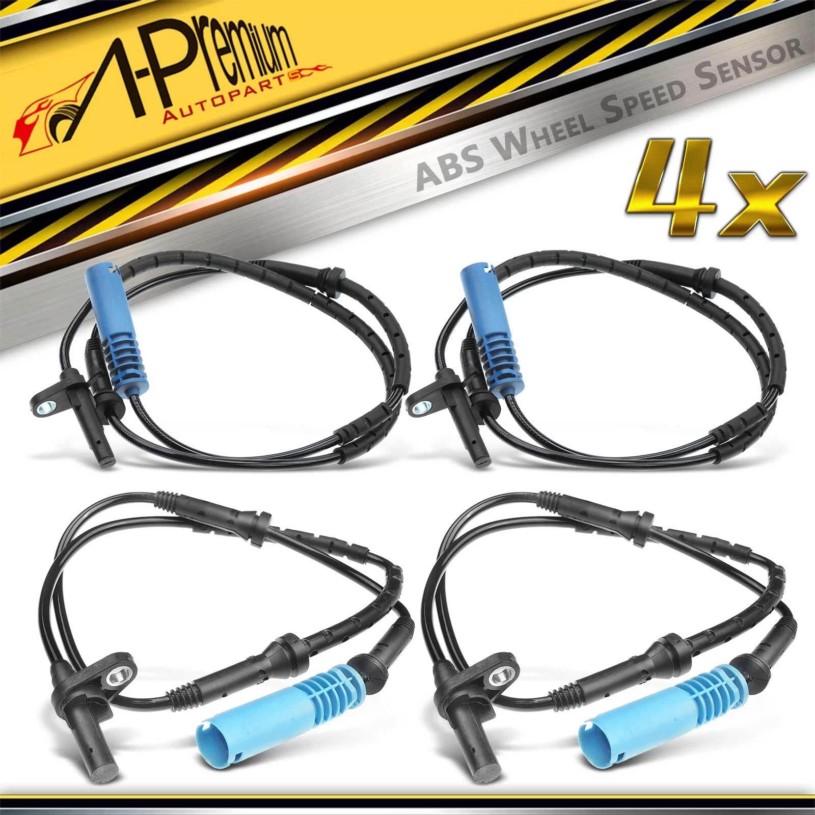 Set of 4 ABS Wheel Speed Sensors for BMW 750i 750Li (2006–2008)