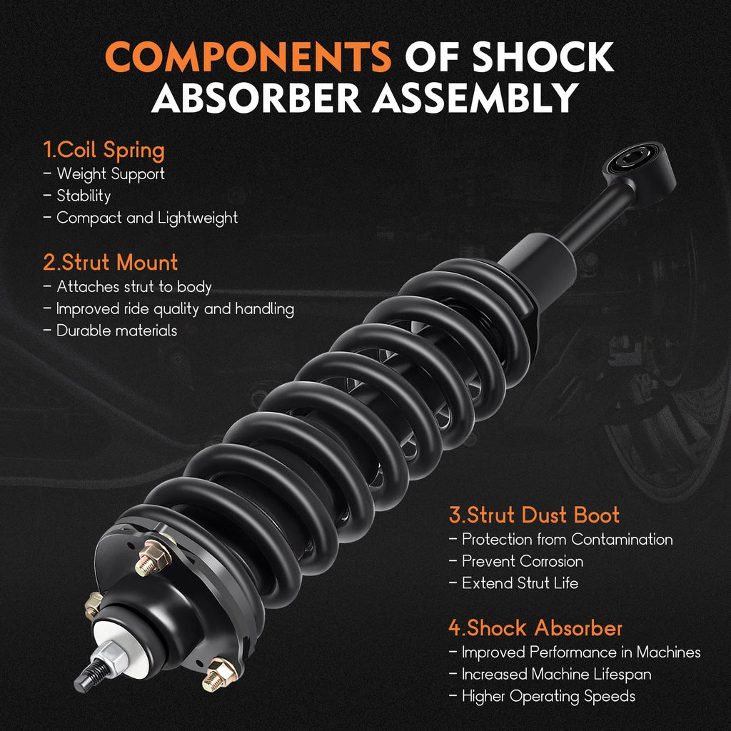 Set of 4 Complete Strut Assemblies for Toyota Tacoma (2005–2015)