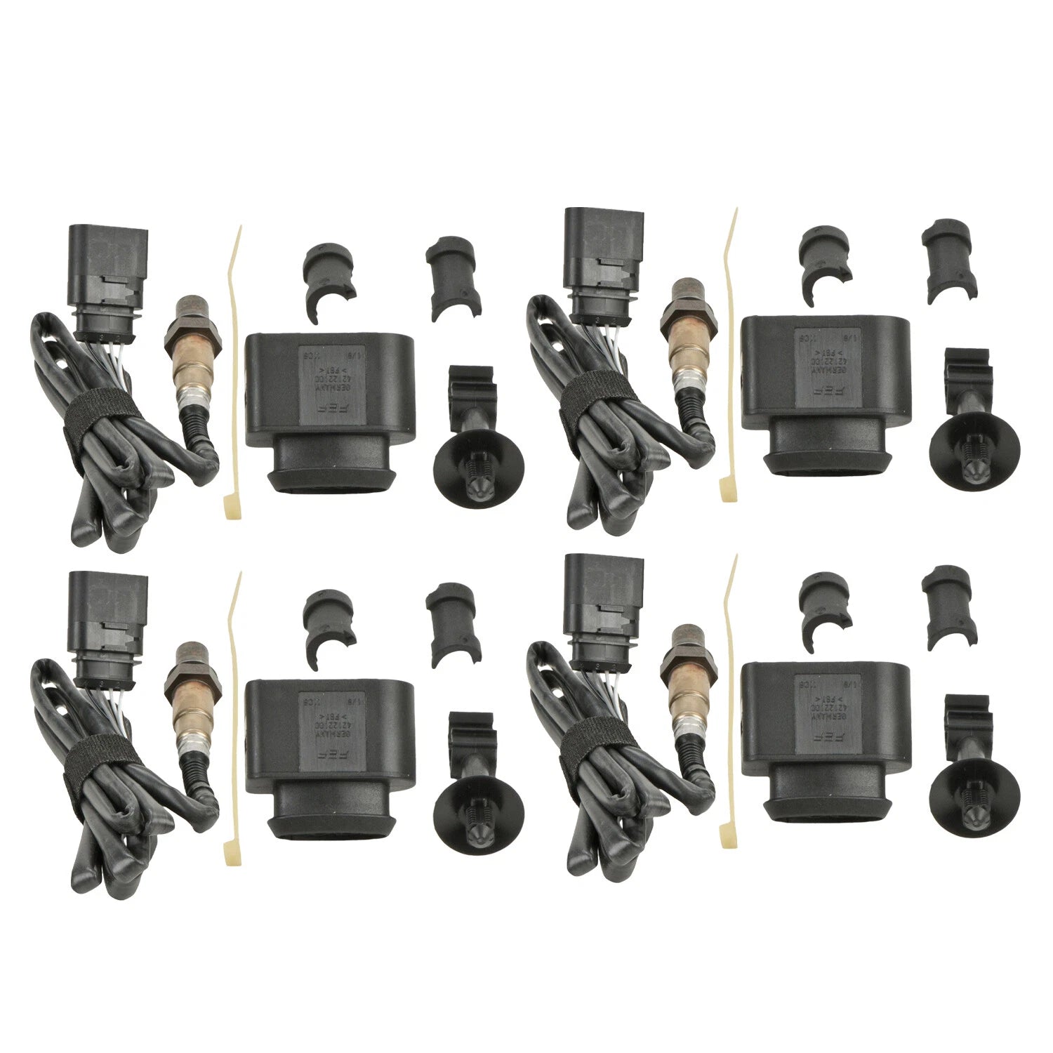 Set of 4 Bosch Downstream Oxygen Sensors for A8 Quattro Phaeton (2004–2006)
