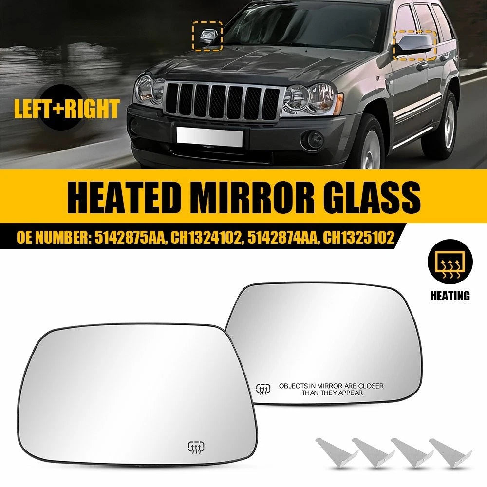 Heated Rear View Glass Mirror Set for Jeep Grand Cherokee (2005–2010)
