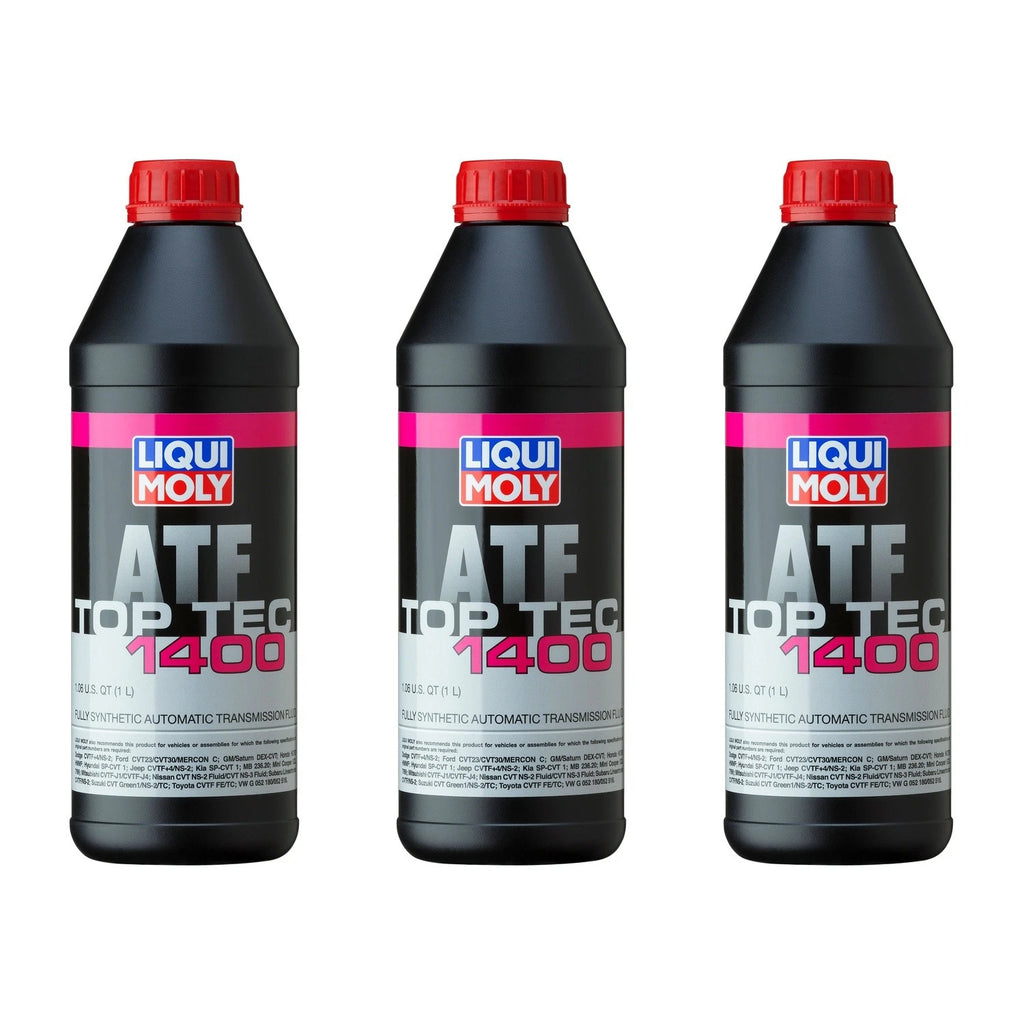 Set of 3 Liqui Moly Top Tec ATF 1400 Automatic Transmission Fluid (3L)