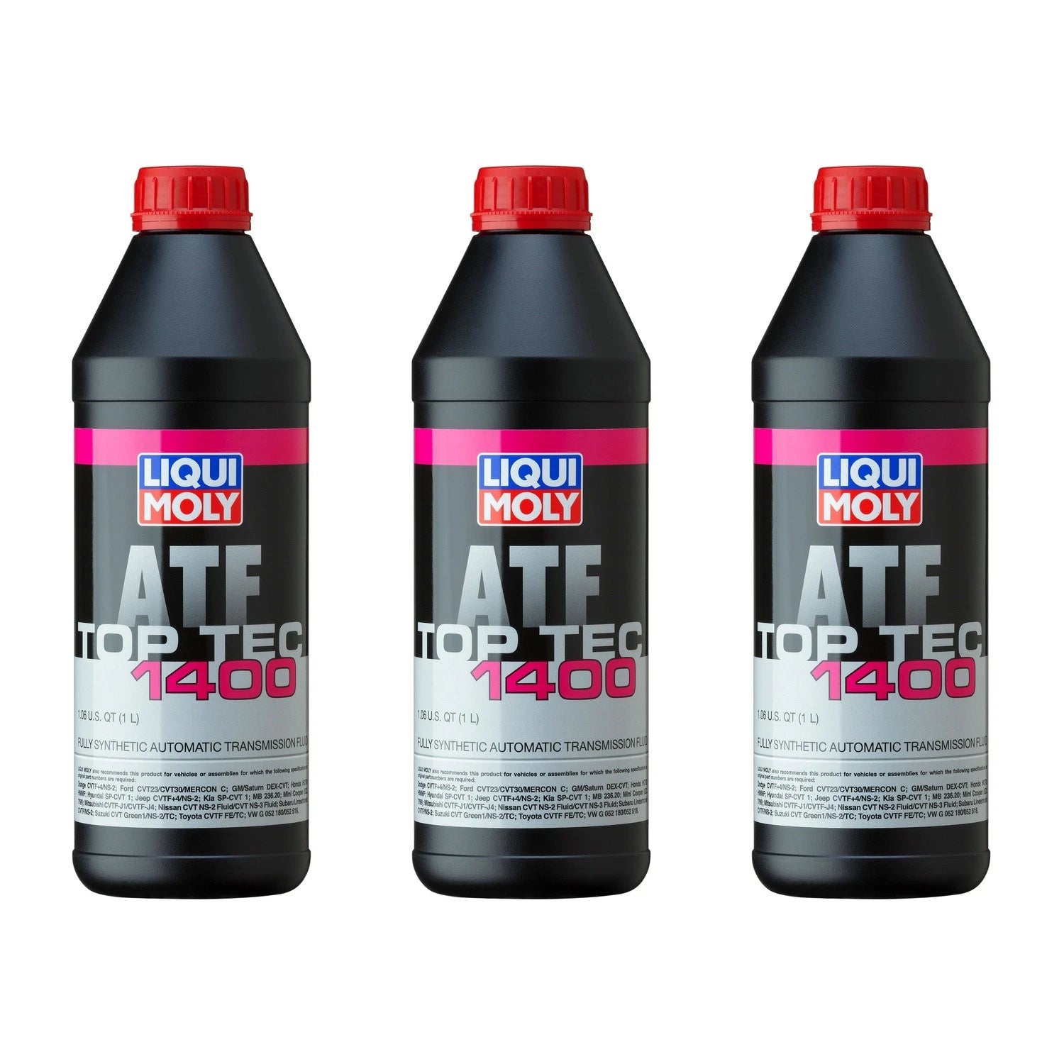 Set of 3 Liqui Moly Top Tec ATF 1400 Automatic Transmission Fluid (3L)