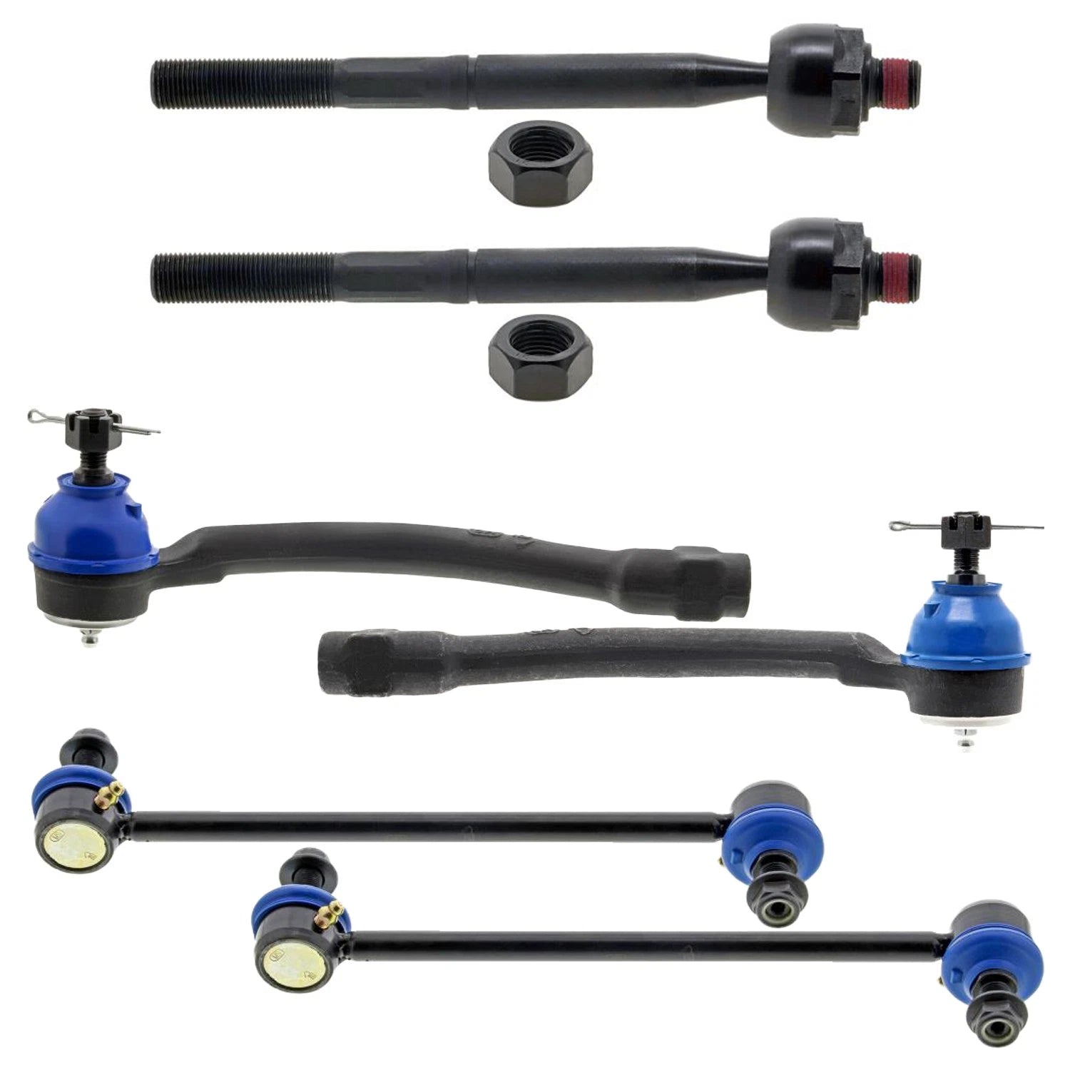Set of 4 Mevotech Supreme Tie Rod Ends Sway Bar Links for Kia Soul (2010–2023)